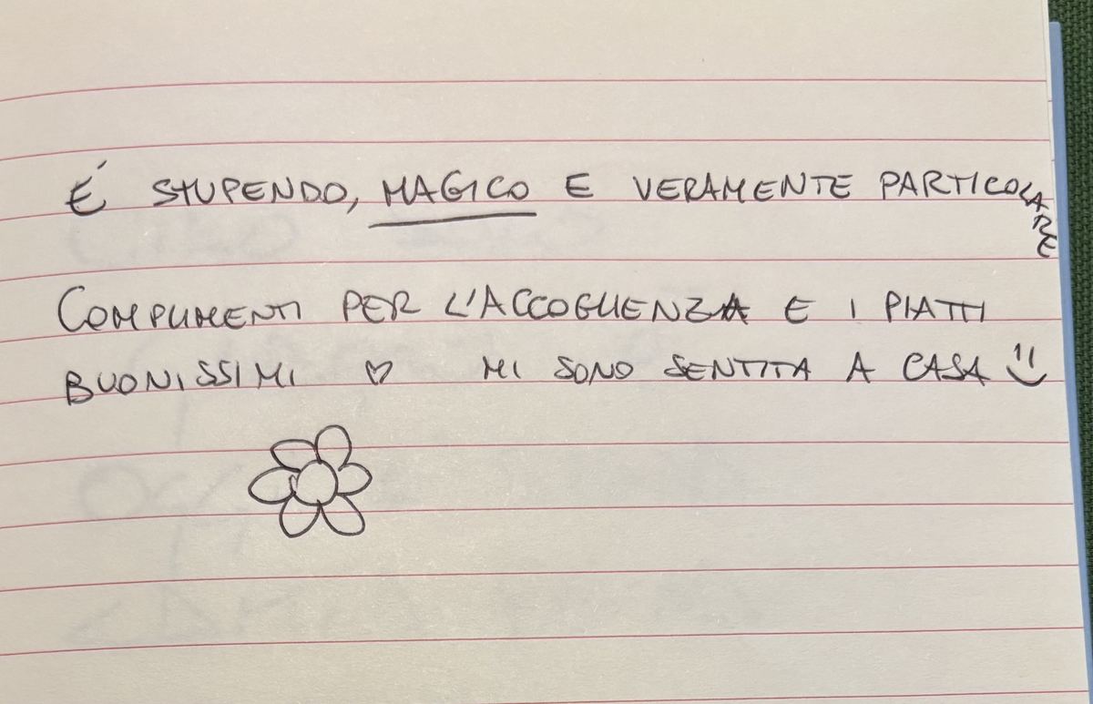 Pagina del libro delle firme del Citto