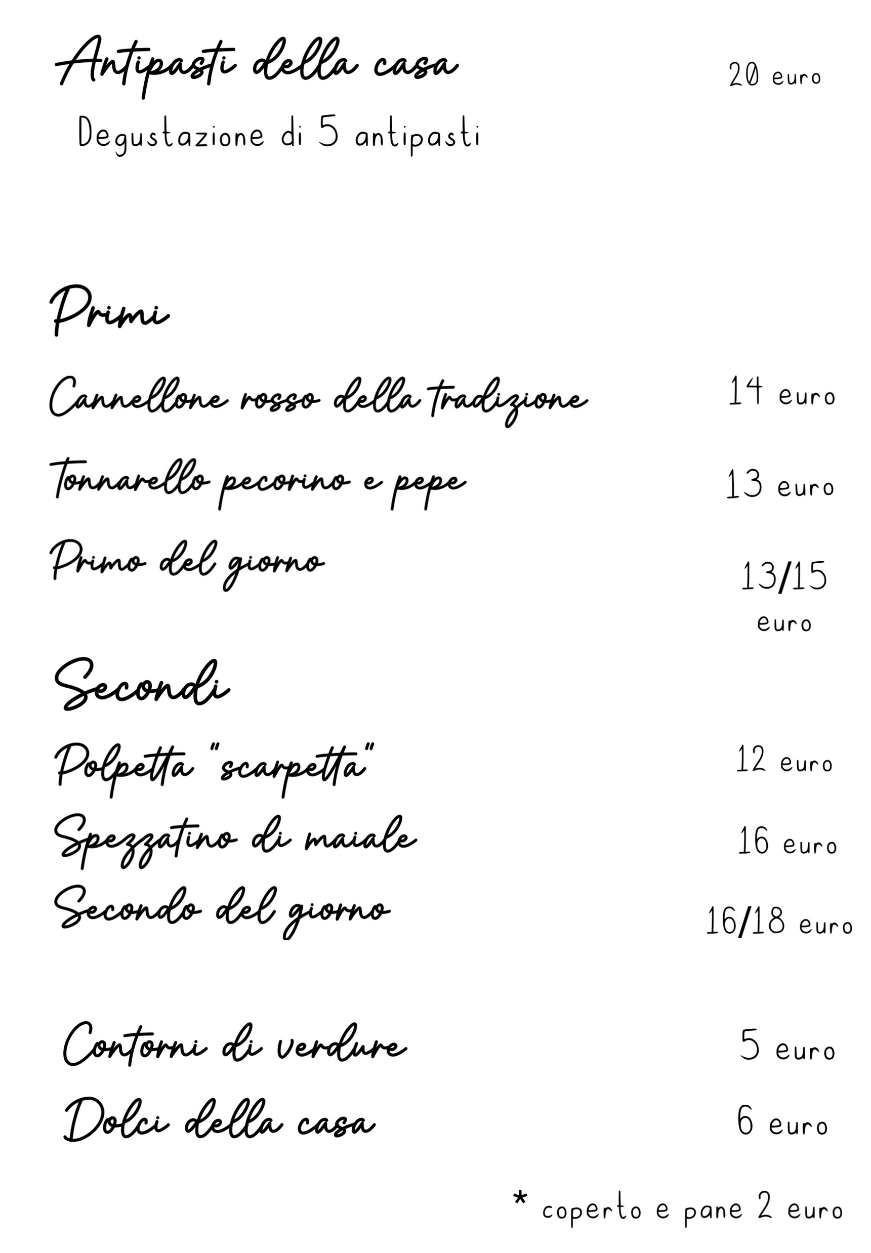 Menu Citto, parte finale